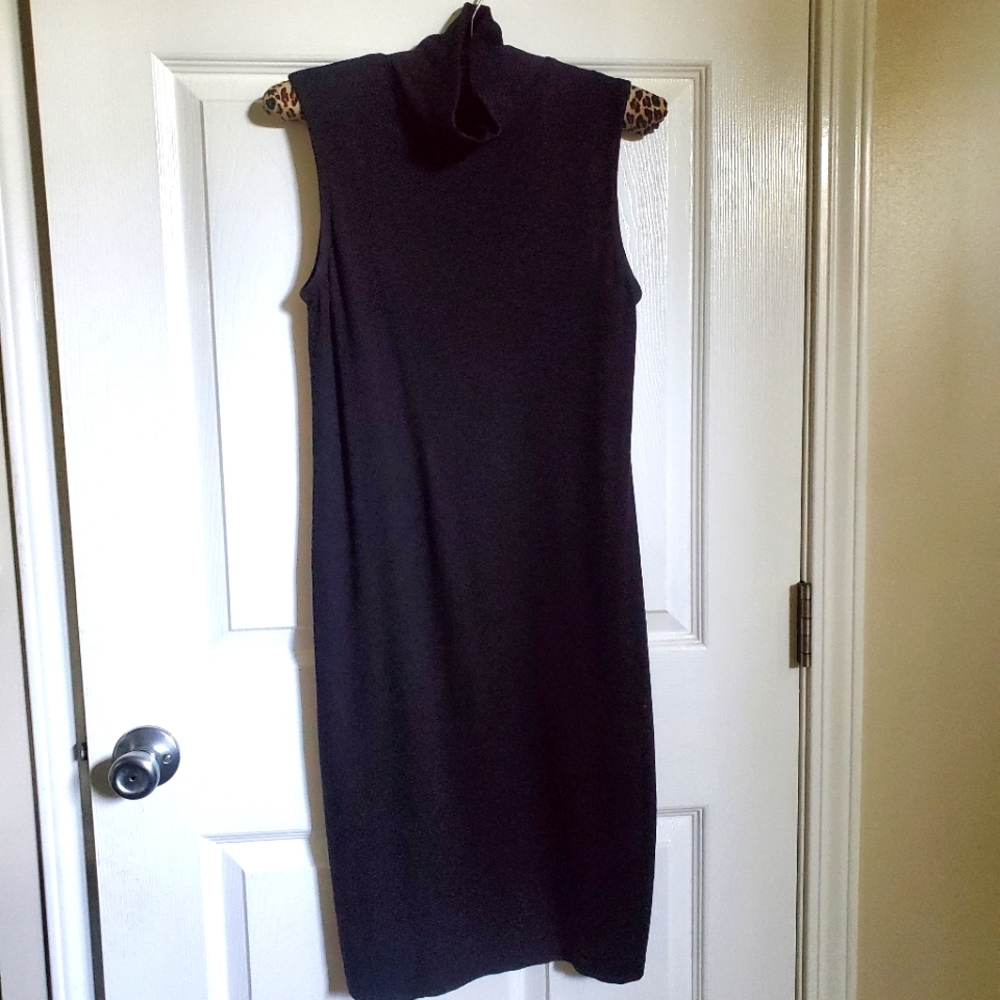 Club Monaco Sleeveless Turtleneck Dress Black Size XS